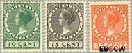 Nederland NL 136#138  1924 Koningin Wilhelmina- Type 'Veth'   cent  Ongebruikt