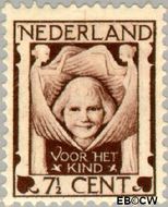 Nederland NL 142  1924 Kinderkopje tussen engelen 7½+3½ cent  Ongebruikt