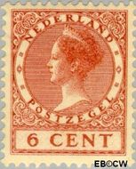Nederland NL 150  1925 Koningin Wilhelmina- Type 'Veth' 6 cent  Ongebruikt