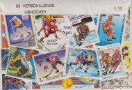 Postzegelpakket, 25 verschillende IJshockey