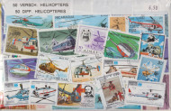 Postzegelpakket, 50 verschillende Helikopters