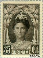 Suriname SU 126  1927 Gewijzigd jubileum-type 35 cent  Gestempeld