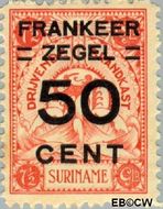 Suriname SU 136  1927 Opruimingsuitgifte 50 op 750 cent  Gestempeld