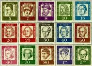 Berlin ber 199#213  1961 Bekende Duitsers  Postfris