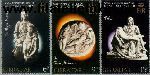 Gibraltar gib 334#336  1975 Buonarroti, Michelangelo  Postfris