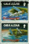 Gibraltar gib 613#614  1991 C.E.P.T.- Europese ruimtevaart  Postfris