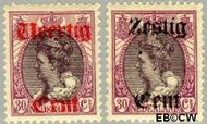 Nederland NL 102#103  1919 Koningin Wilhelmina- Hulpuitgifte  cent  Ongebruikt