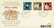 Nederland NL E61 1963 Onafhankelijkheid FDC zonder adres