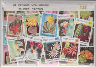 Postzegelpakket, 25 verschillende Cactussen