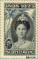 Suriname SU 106  1923 Regeringsjubileum Wilhelmina 1898-1923 20 cent  Gestempeld