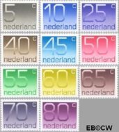 Nederland NL 1108#1118 1976 Cijfer type 'Crouwel' Postfris