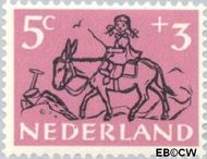 Nederland NL 597  1952 Kind en dier 5+3 cent  Gestempeld