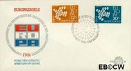 Nederland NL E48 1961 C.E.P.T.- Duiven in vlucht FDC zonder adres