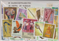 Postzegelpakket, 25 Muziekinstrumenten