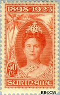 Suriname SU 107  1923 Regeringsjubileum Wilhelmina 1898-1923 50 cent  Gestempeld
