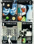 Gibraltar gib 654#657  1993 C.E.P.T.- Hedendaagse kunst  Postfris