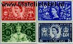 Groot-Brittannië grb 274#277  1953 Koningin Elizabeth- Kroning  Postfris