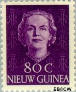 Nieuw-Guinea NG 18  1950 Type 'En Face' 80 cent  Gestempeld