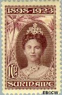 Suriname SU 108  1923 Regeringsjubileum Wilhelmina 1898-1923 100 cent  Gestempeld