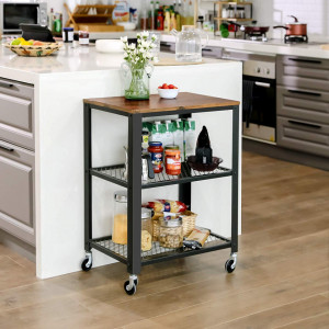 Masa mobila pentru servire Kitchen Rolling Industrial 60 x 40 x 77,5 cm (L x l x H)