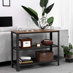 Masa , masuta industrial Design cu 2 etajere, Vintage Console