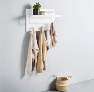 CUIER PENTRU PERETE CU ETAJERA MODERN WHITE