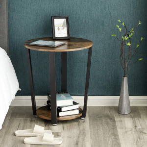 Masa living, blat rotund Industrial Design 50 x 50 x 57 cm (L x l x l) Maro Vintage