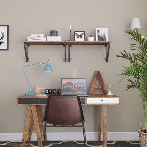 Etajera Retro Brown cu polita suspendata set 2 buc Industrial Design