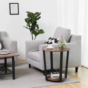 Masa living, blat rotund Industrial Design 50 x 50 x 57 cm (L x l x l) Maro Vintage