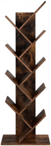 RAFT PENTRU CARTI ZIG-ZAG 8 ETAJERE BROWN
