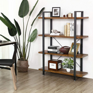 Biblioteca cu rafturi Industrial Bookshelf 105 x 33,5 x 138 cm (L x L x P)