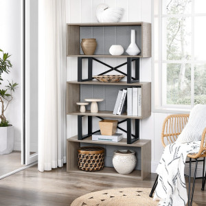 BIBLIOTECA DECORATIVA INDUSTRIAL DESIGN GREY