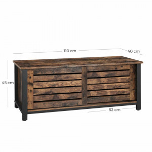 Comoda TV stil Rustic Industrial 110 x 40 x 45 cm (L x l x H) Maro Vintage