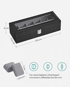CUTIE CEAS CU 6 FANTE PIELE ECOLOGICA BLACK