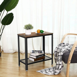 Masa laterala living, Rustic Brown 60 x 30 x 60 cm (L x l x l)