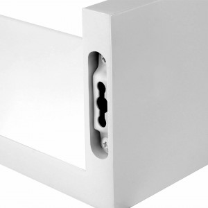 Rafturi plutitoare MDF alb Set 3 Bucati