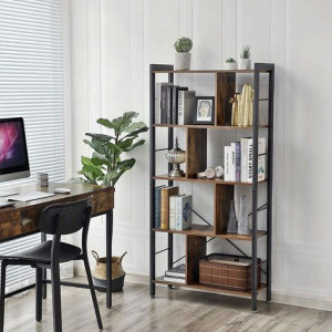 Biblioteca , raft living industrial design cu 4 nivele, 74 x 30 x 154,5 cm