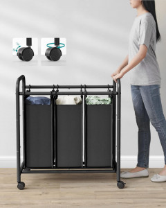 COS ORGANIZATOR CU 3 COMPARTIMENTE BLACK