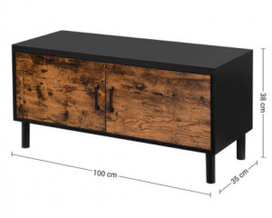 DULAP DEPOZITARE CU 2 USI RETRO BROWN 100 x 35 x 38 cm