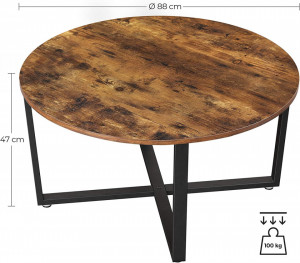 MASA LIVING CU BLAT ROTUND INDUSTRIAL STYLE COCKTAIL