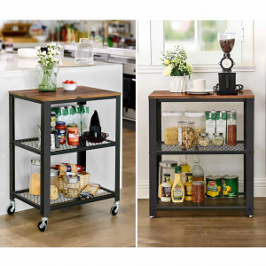 Masa mobila pentru servire Kitchen Rolling Industrial 60 x 40 x 77,5 cm (L x l x H)