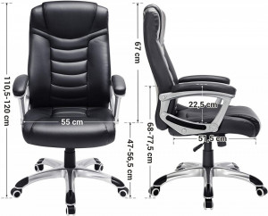 SCAUN DE BIROU ERGONOMIC NEGRU