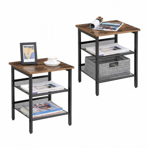 Set Noptiere,masa laterala Industrial Design 2 buc 40 x 40 x 50 cm (L x l x l)