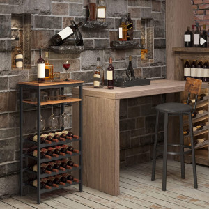 SUPORT PENTRU VIN, CAPACITATE 20 STICLE, DIN OTEL 50 x 32 x 100 cm