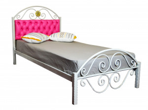 Pat tapitat piele eco PINK Single 90x190 cm