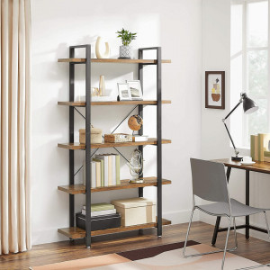 BIBLIOTECA DECORATIVA RUSTIC BROWN 105 x 33,5 x 177,5 cm