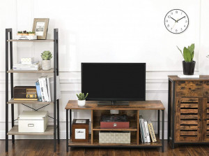 Comoda TV cu rafturi Stil Industrial Brown