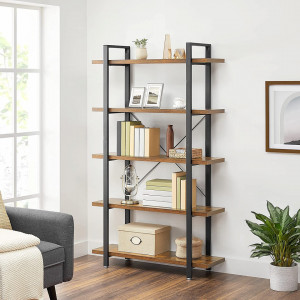 BIBLIOTECA DECORATIVA RUSTIC BROWN 105 x 33,5 x 177,5 cm