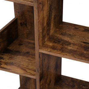 BIBLIOTECA TREE CU 8 COMPARTIMENTE RUSTIC BROWN