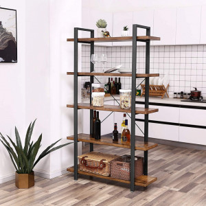 BIBLIOTECA DECORATIVA RUSTIC BROWN 105 x 33,5 x 177,5 cm